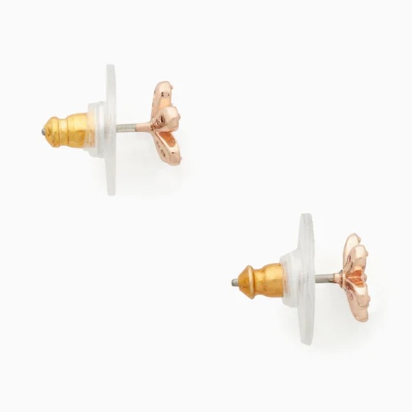 NWT ♠️Kate Spade♠️ Gleaming Gardenia Flower Studs, Rose Gold - Picture 4 of 15